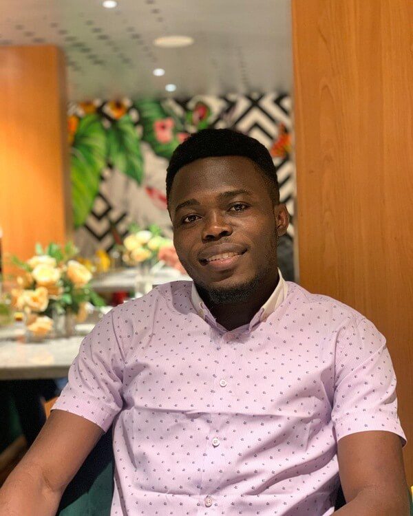Femi at a restuarant